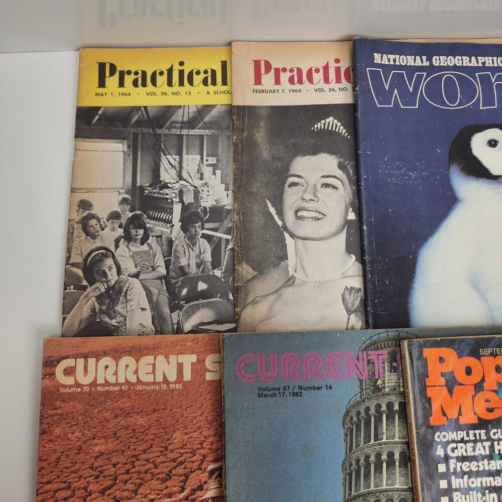 Vintage Mixed Lot 11 (1940-80) Children's Science & Learning Books & Magazines